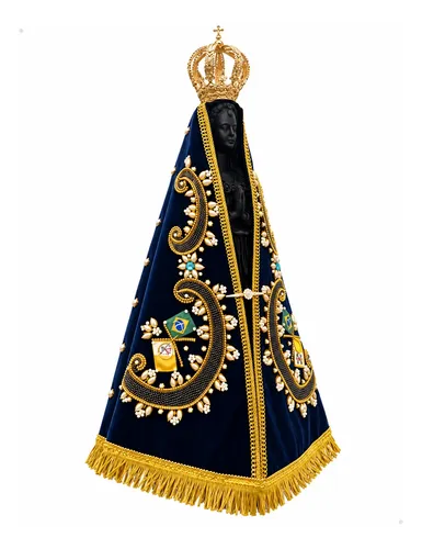 D NQ NP 824297 MLB119557567535 102026 O imagem de nossa senhora aparecida 70cm resina manto coroa