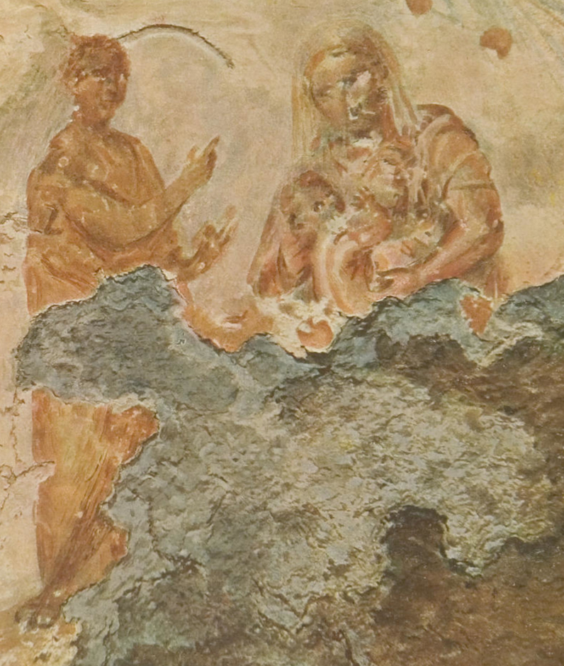 Padres da Igreja antiga em manuscrito ou mosaico paleocristão